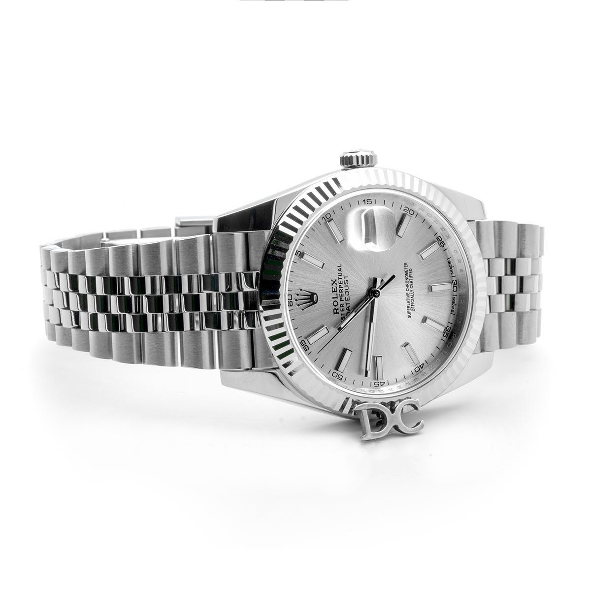 Datejust 41 126334 Silver Dial Stick Markers in White Gold