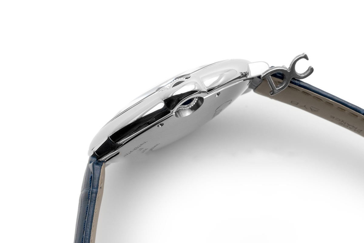 Ballon Bleu De Ca*t1er 42mm Blue Dial in Steel on Blue Leather Strap