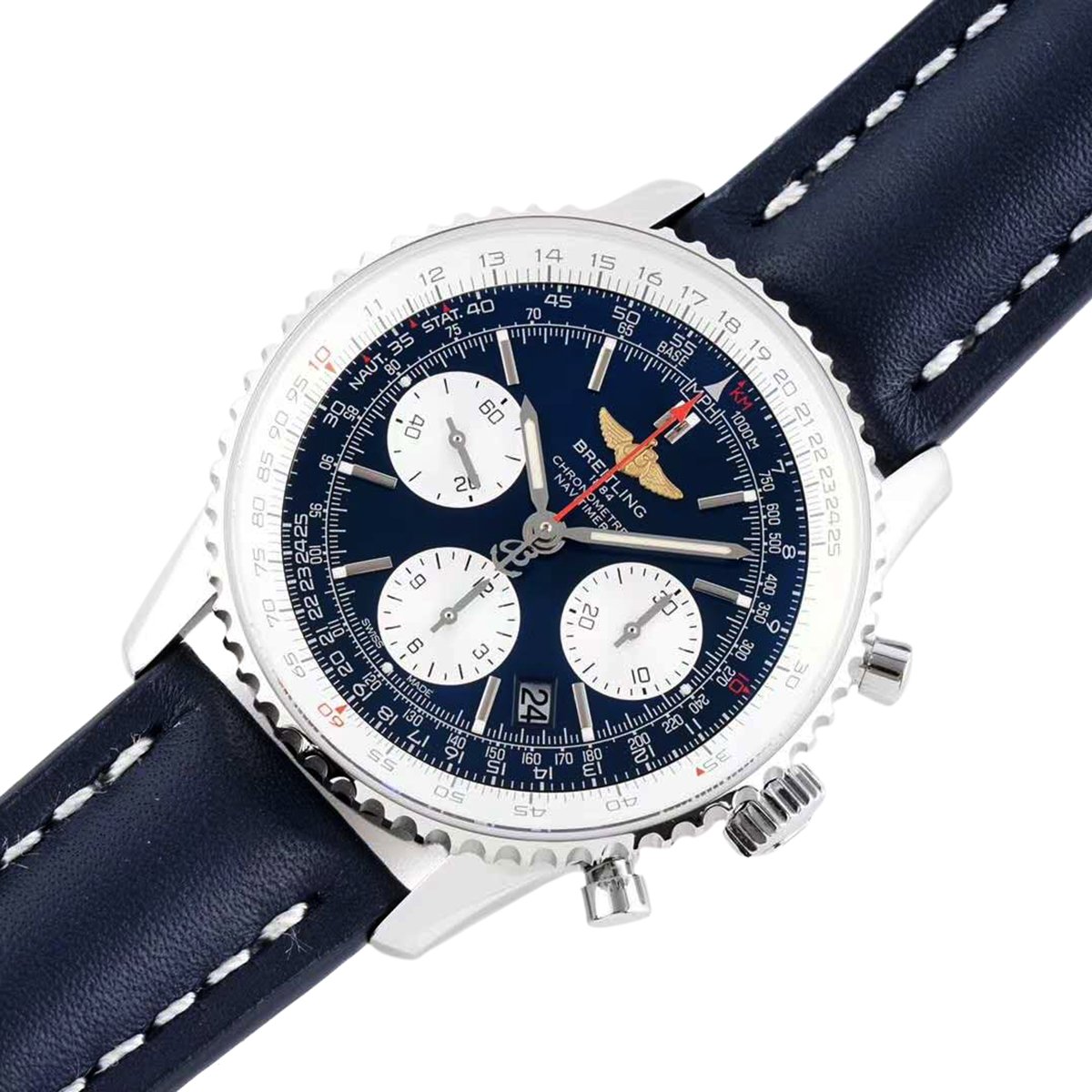 Navitimer 01 Chronograph Blue Dial in Steel