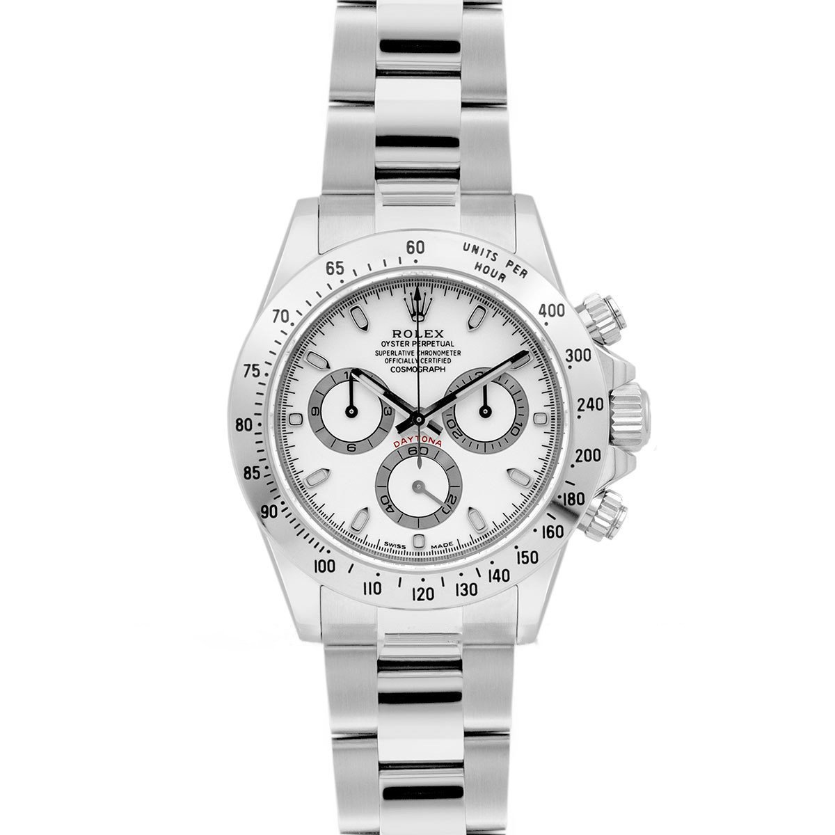 Daytona 116520 White Dial in Steel