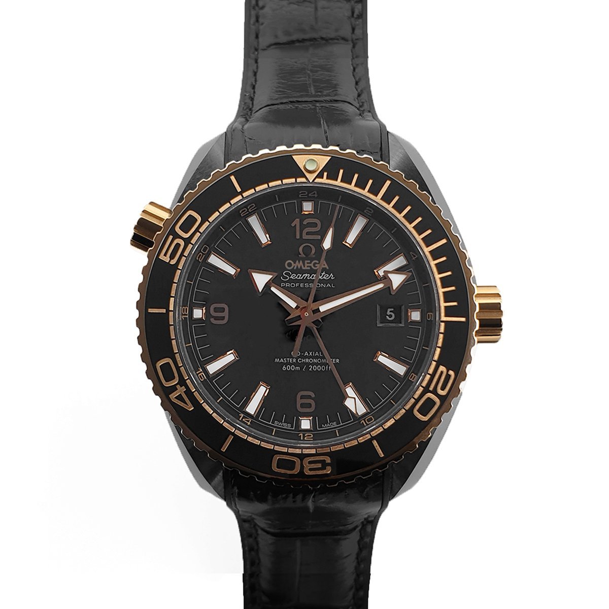 Seamaster Planet Ocean GMT “Deep Black” Gold Ceramic