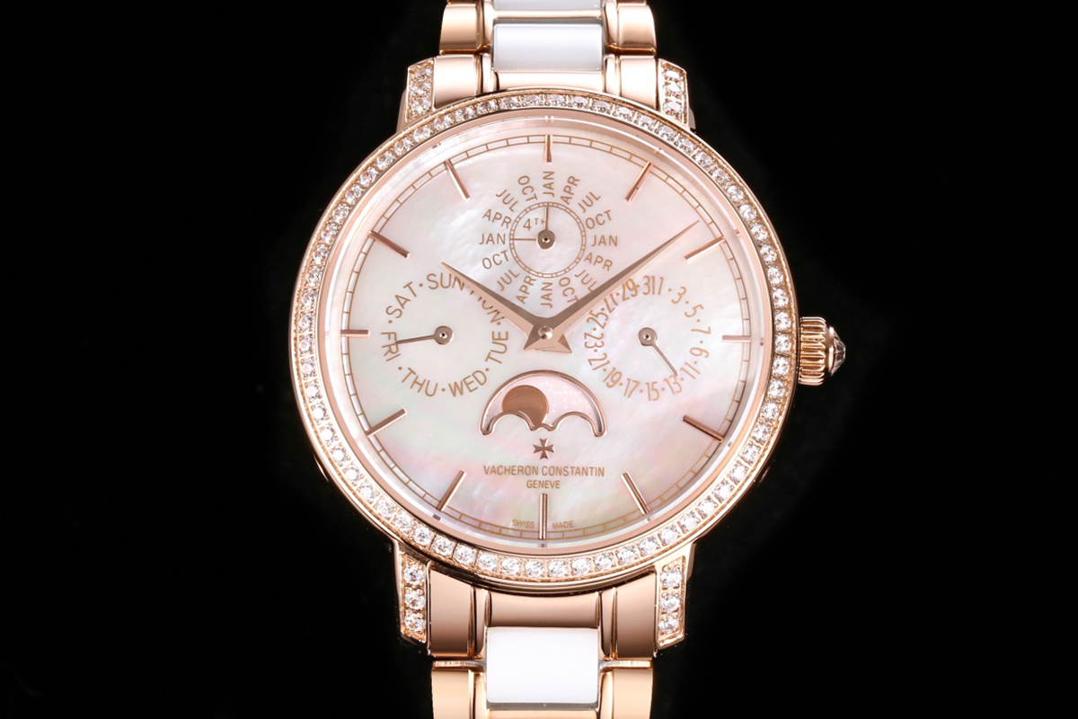 Traditionelle Perpetual Calendar Ultra-Thin 4305T/000R-B947 White Dial in Pink Gold on Bracelet