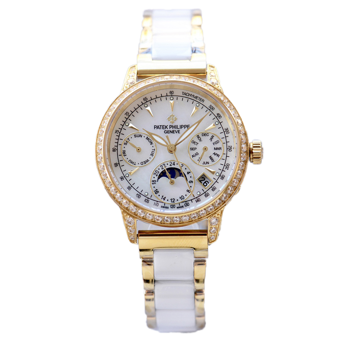 Grand Complications Ladies First Perpetual Calendar with D1am0nd Bezel in Yellow Gold