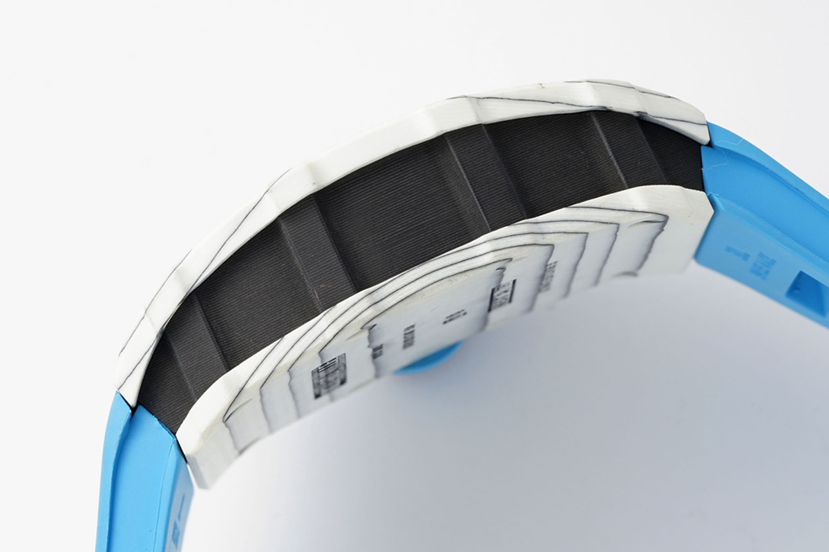 RM 035-01 Rafael Nadal White NTPT on Blue Rubber Strap (Sonic)