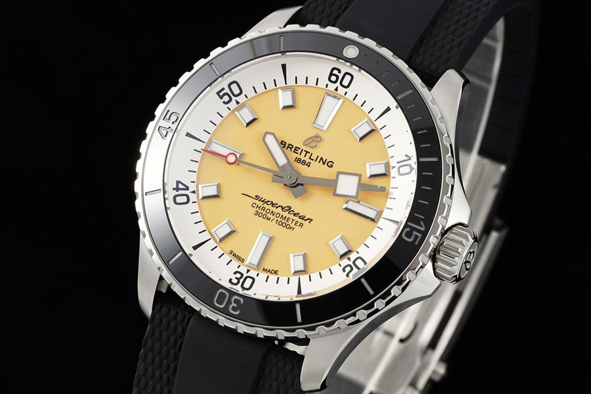 S*perocean Automatic 44 Yellow Dial Ref: A17375211I1S1