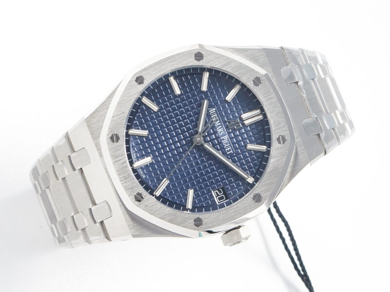 Royal Oak 41mm 15500 SS ZF 1:1 Best Edition Blue Textured Dial on SS Bracelet SA4302 S*per Clone V3